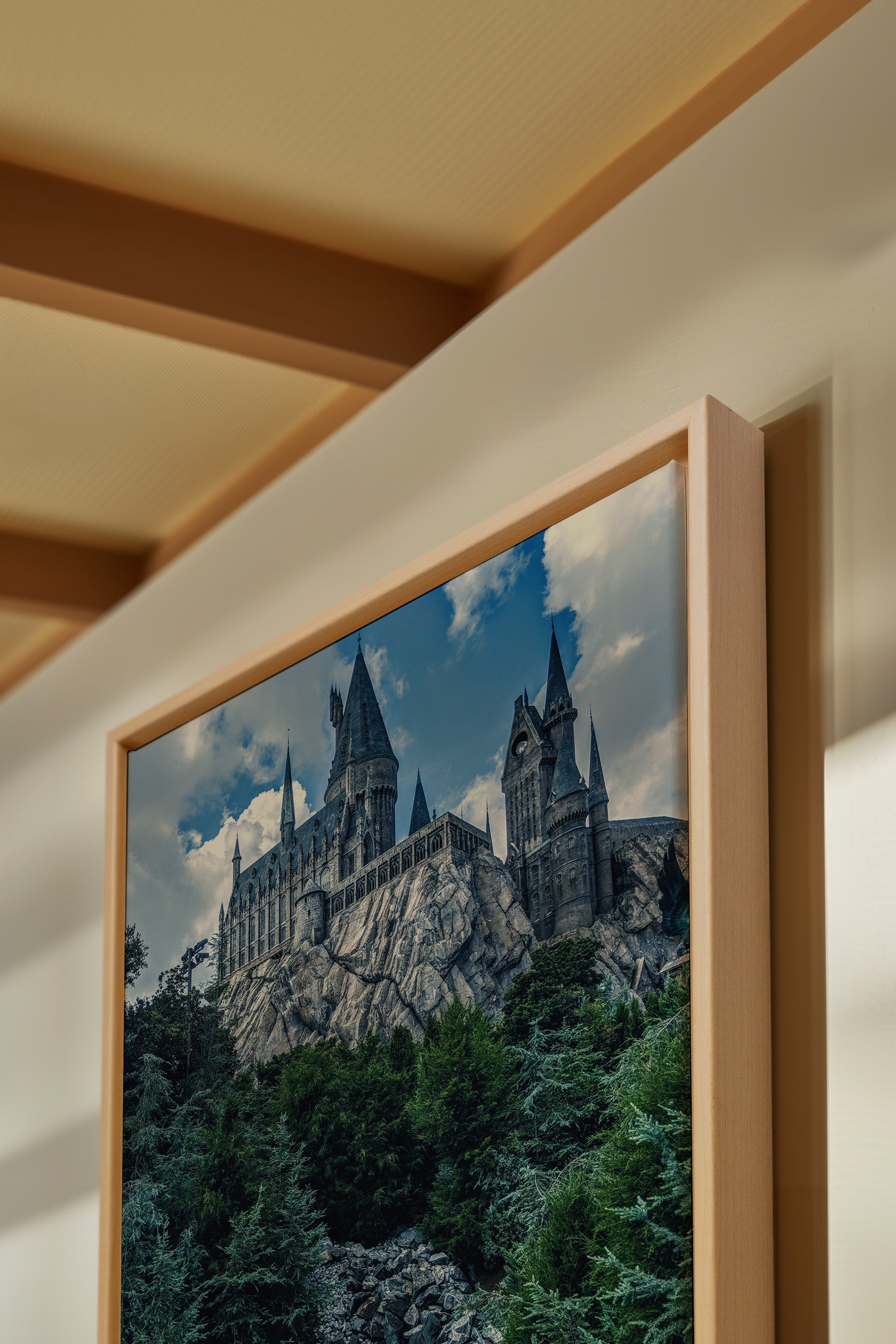 OLEKA CANVAS - FORTRESS OF KNOWLEDGE, Oeuvre sur toile étirée, encadré Naturel Clair