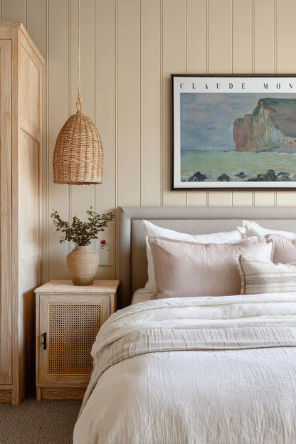OPAL COAST, Oeuvre sur toile étirée, encadré Brun Noyer