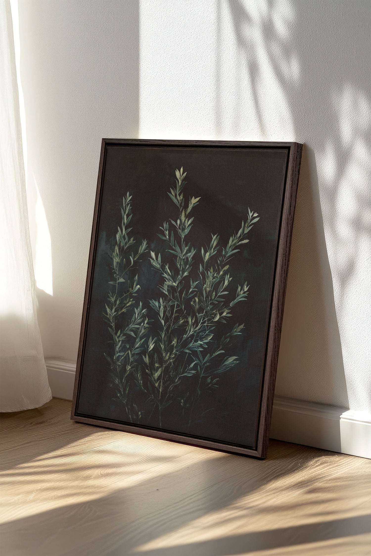 OLEKA CANVAS - SOUS-BOIS, Oeuvre sur toile étirée, encadré Brun Noyer