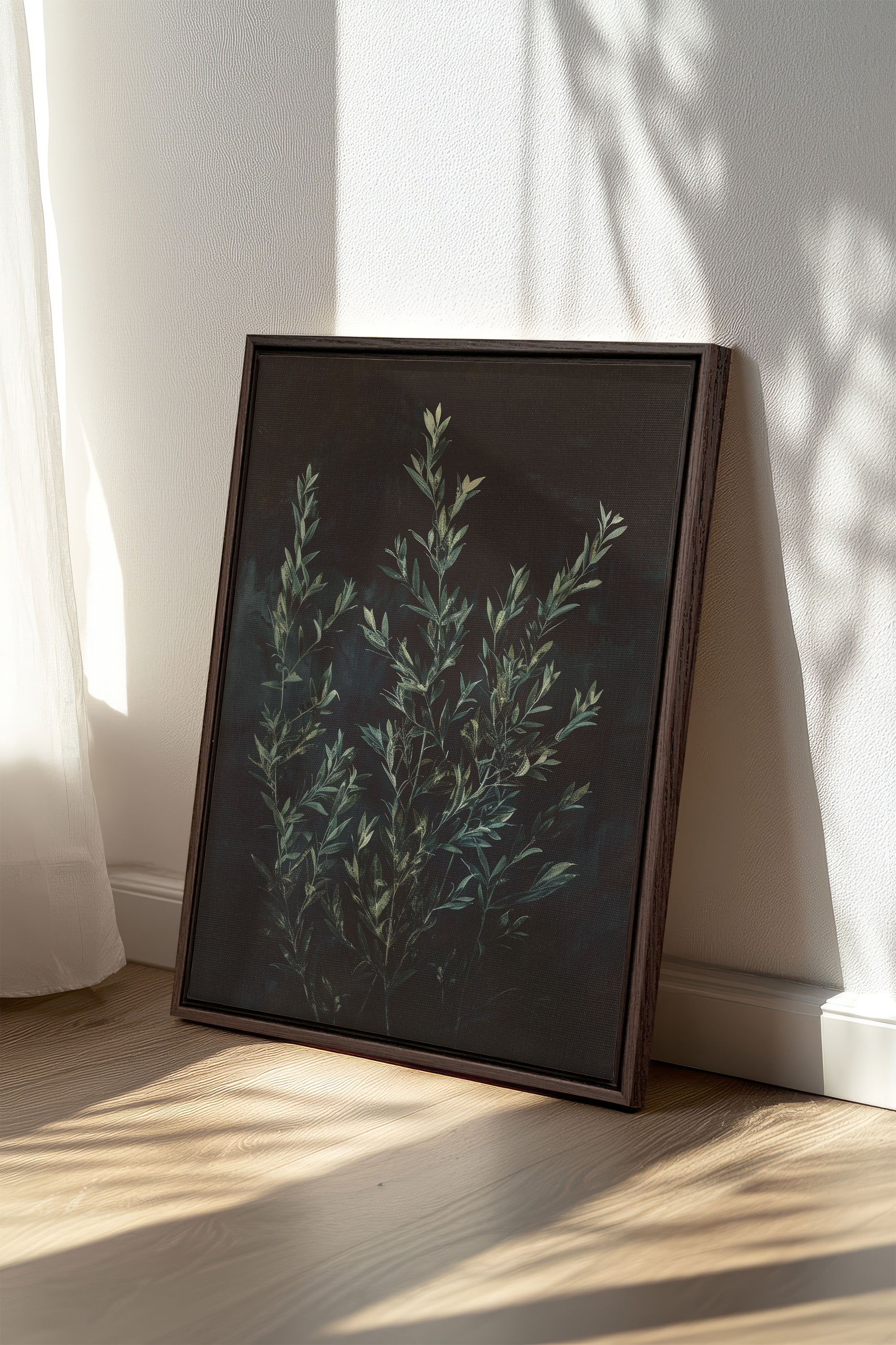 OLEKA CANVAS - SOUS-BOIS, Oeuvre sur toile étirée, encadré Brun Noyer