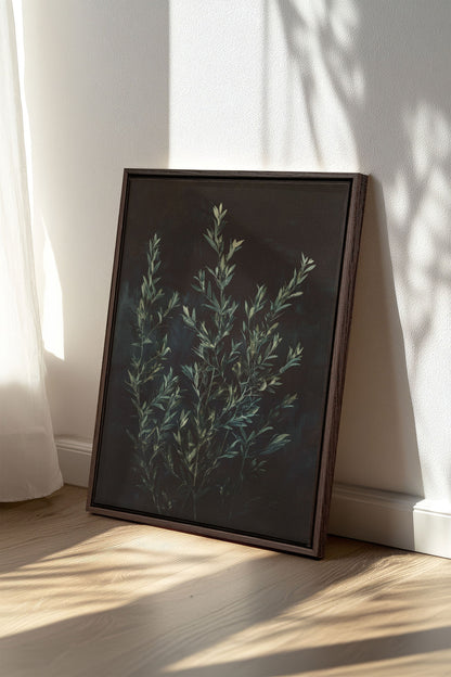 OLEKA CANVAS - SOUS-BOIS, Oeuvre sur toile étirée, encadré Brun Noyer