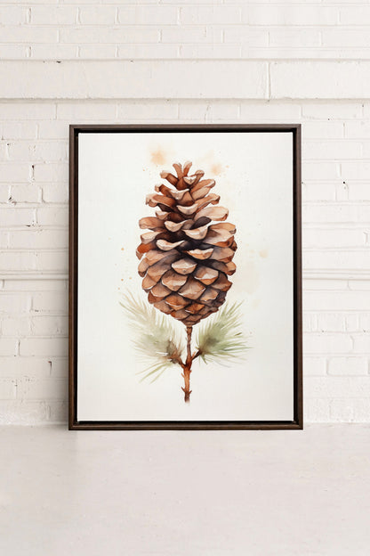 OLEKA CANVAS - Pine haven, Oeuvre sur toile étirée, encadré Brun Noyer