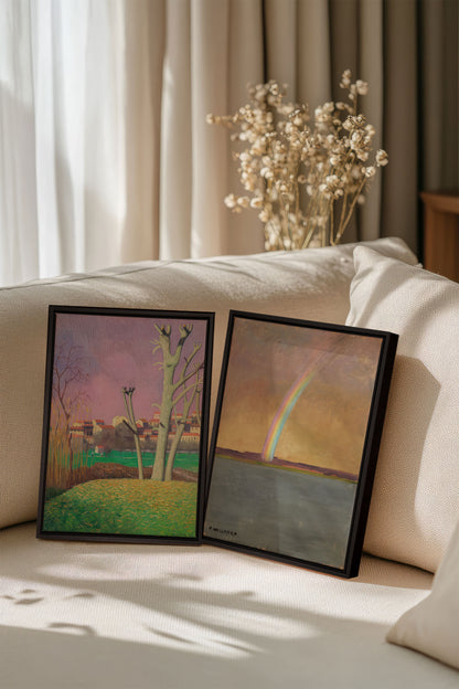 BOUND BY LIGHT DUO, 2 Oeuvres sur toile étirée, encadré Noir