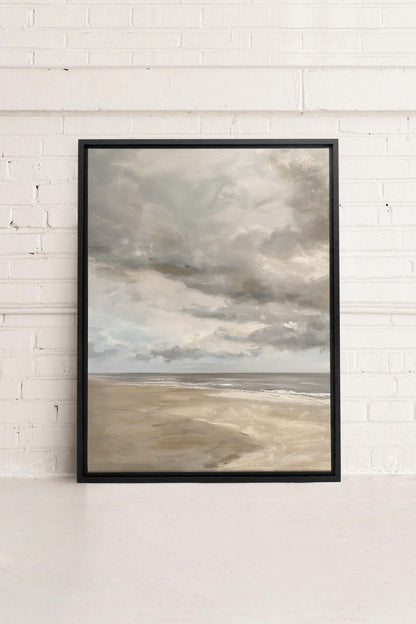 OLEKA CANVAS - SOFT SANDS, Oeuvre sur toile étirée, encadré Noir