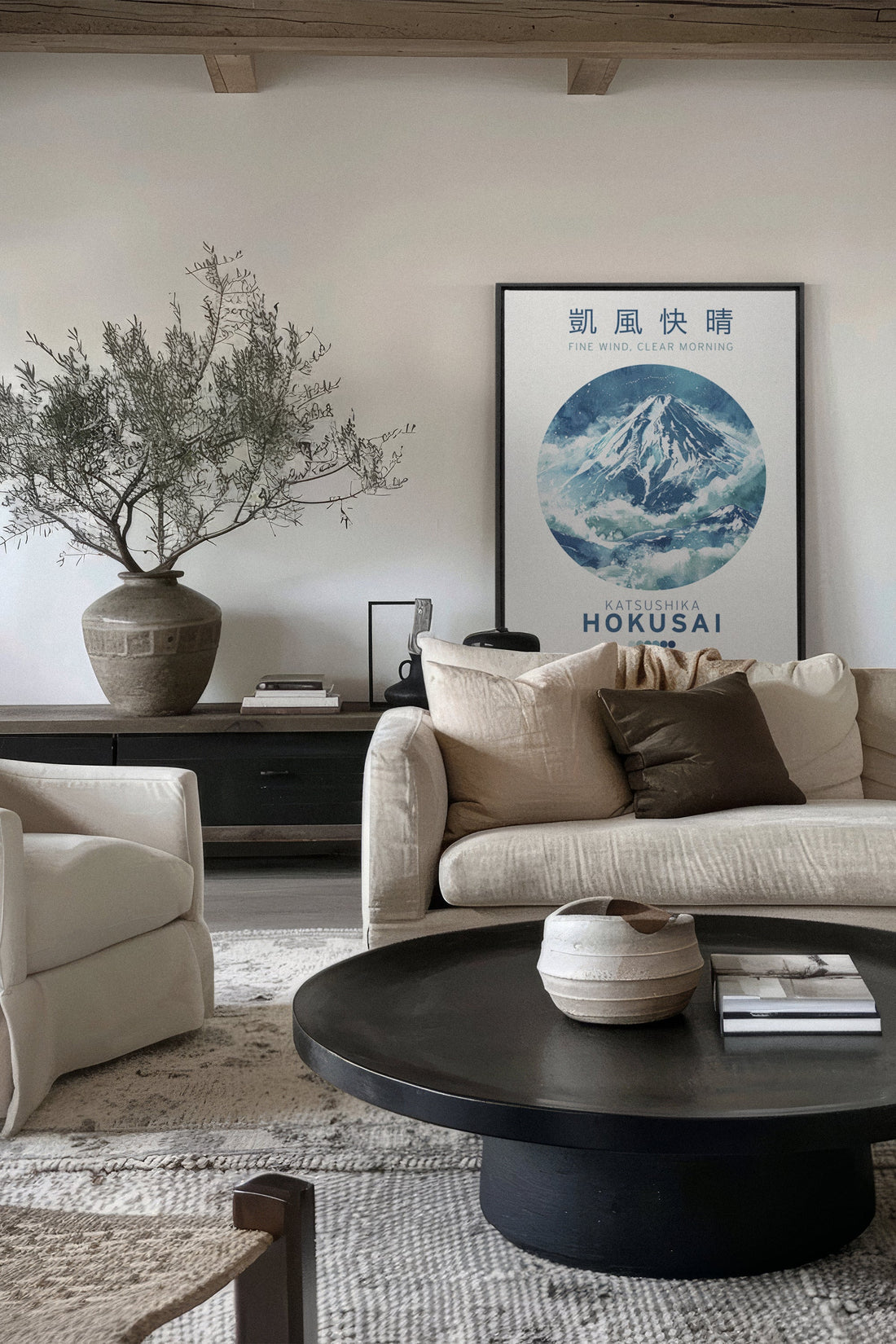 OLEKA CANVAS - CLEAR MORNING, Oeuvre sur toile étirée, encadré Noir