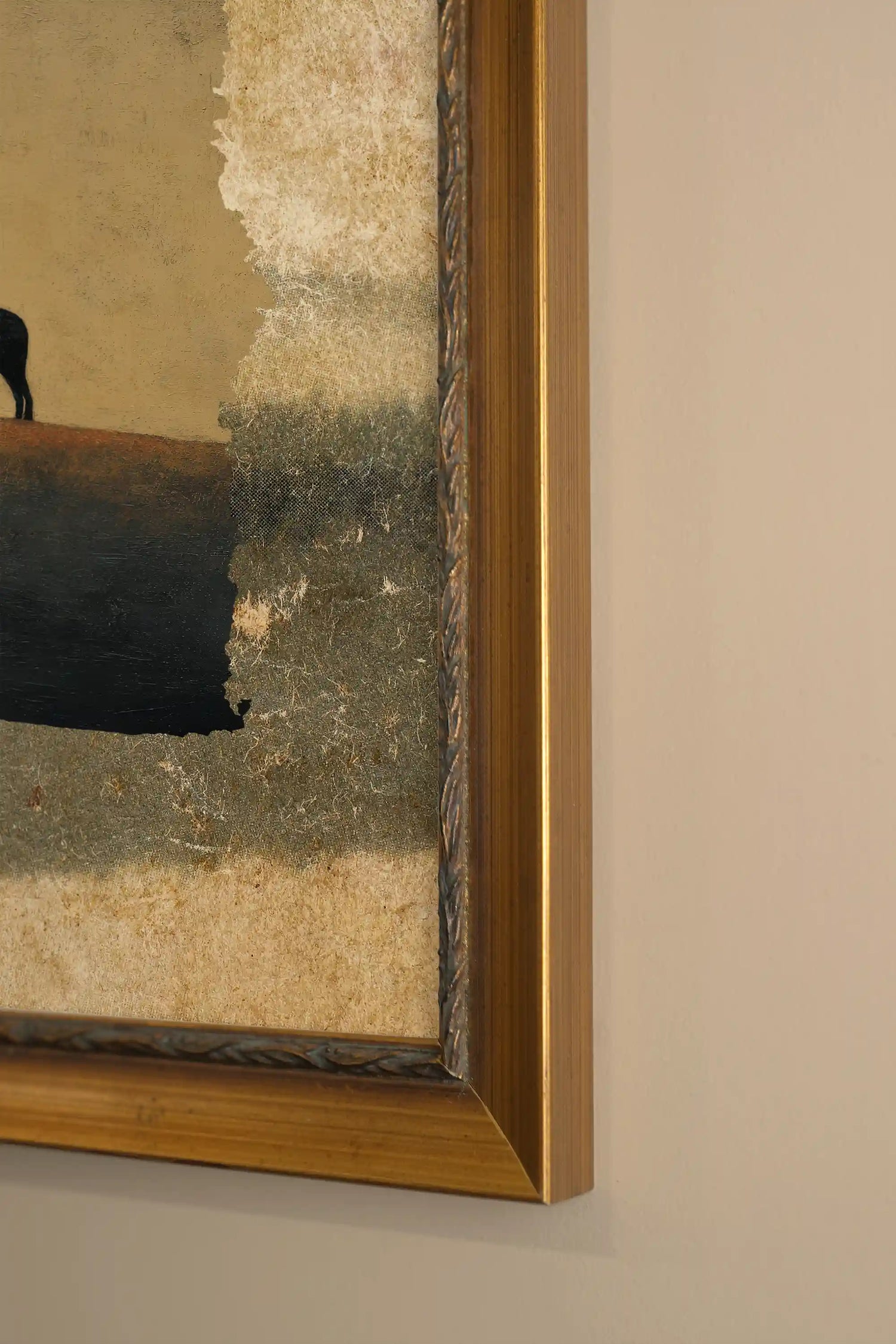 KEEPER OF THE EDGE, Artwork on rigid canvas, framed in Vintage Gold