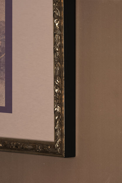 WILD VELVET, Oeuvre sur toile rigide, encadré Vintage Argent