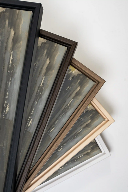 WINTER FRAGMENTS, Oeuvre sur toile étirée, encadré Naturel Clair