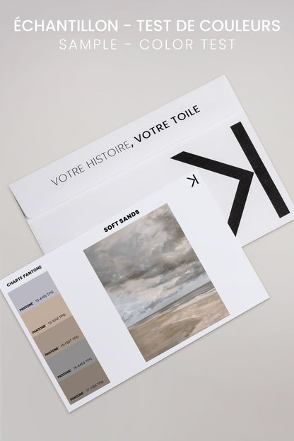 OLEKA CANVAS - SOFT SANDS, Oeuvre sur toile étirée, encadré Brun Chêne