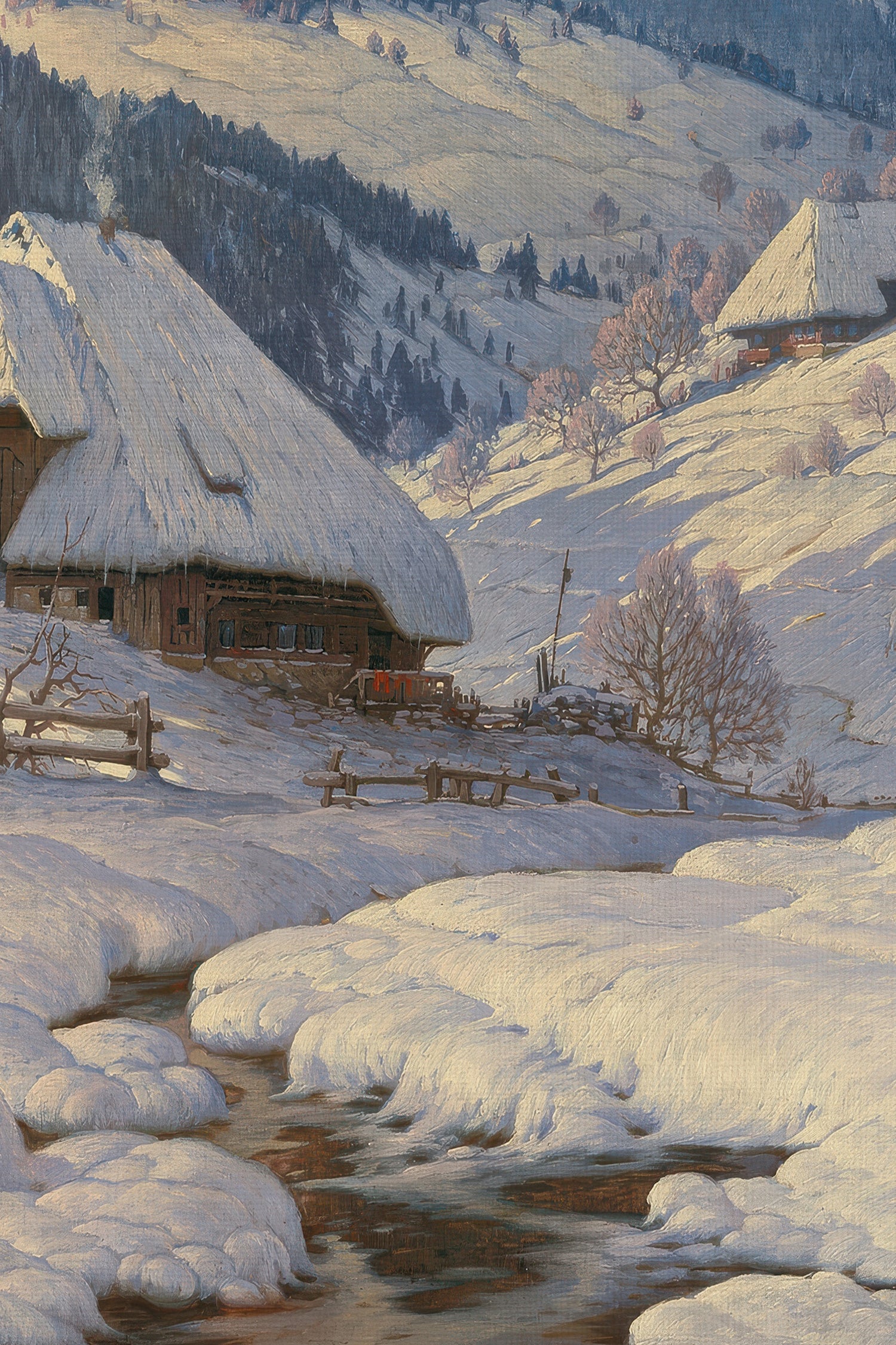 MORNING FROST, Oeuvre sur toile rigide, encadré Vintage Argent