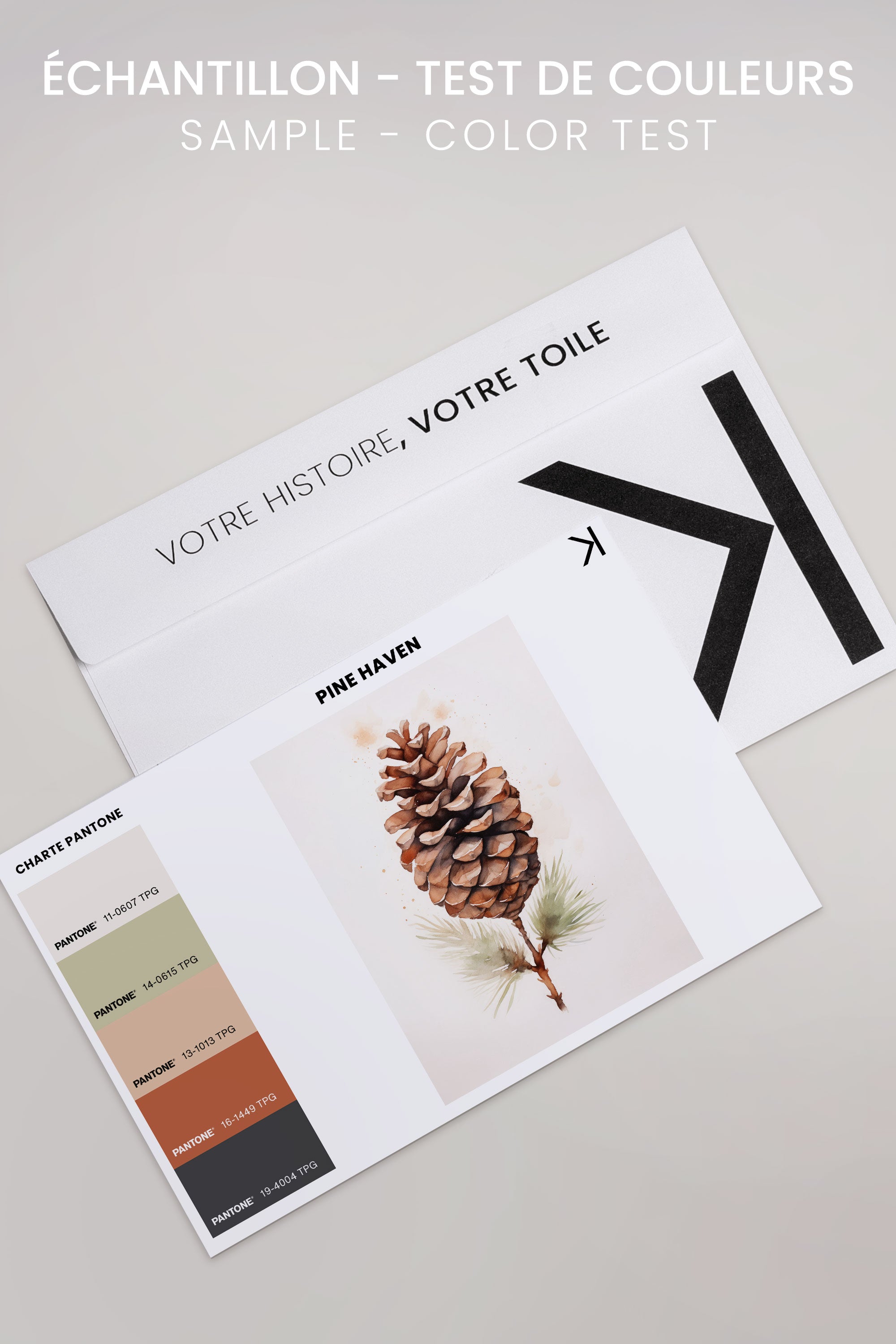 OLEKA CANVAS - Pine haven, Oeuvre sur toile étirée, encadré Blanc