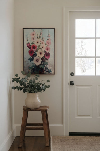 OLEKA CANVAS - ROSEWATER DREAM, Oeuvre sur toile étirée, encadré Brun Chêne