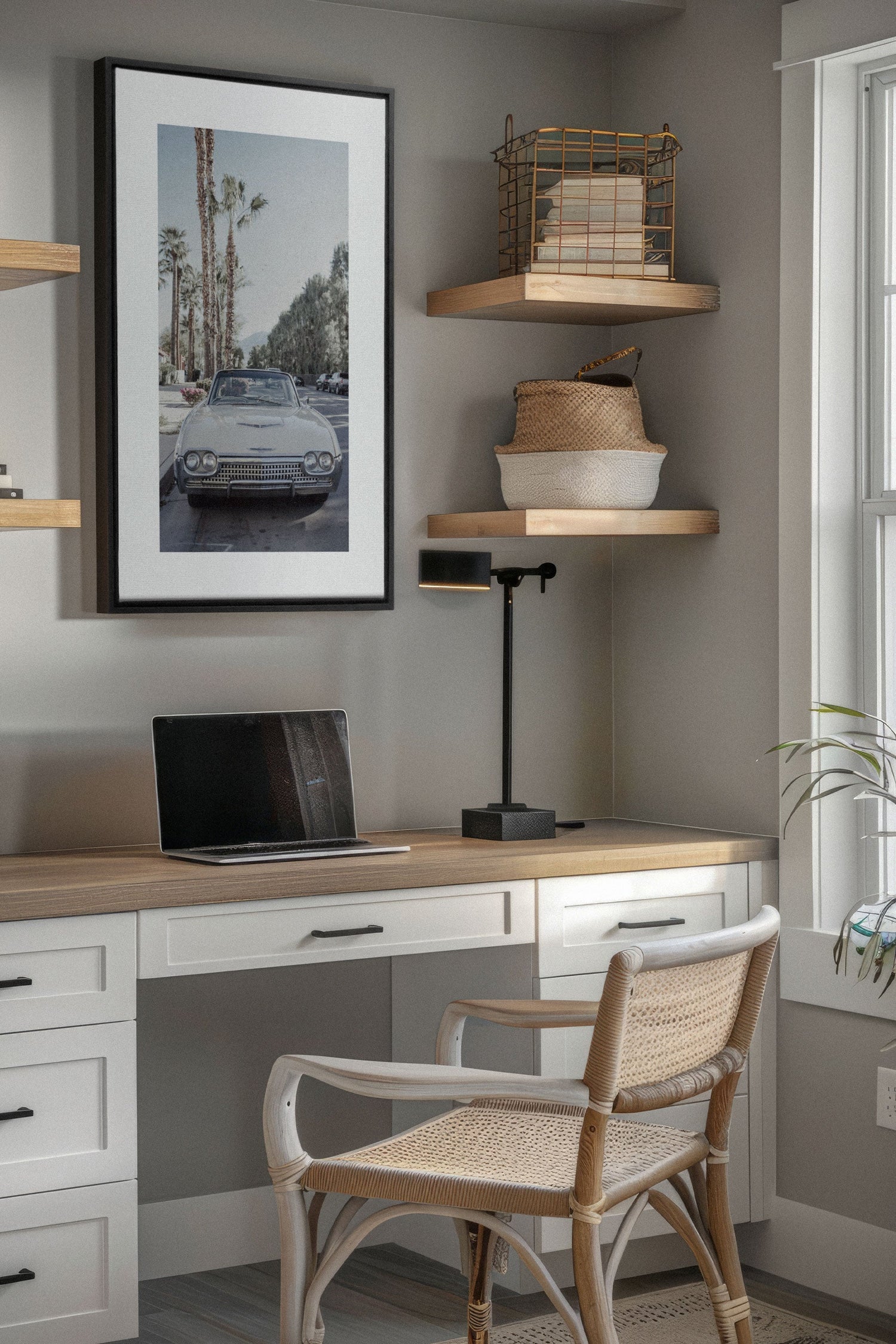 OLEKA CANVAS - CLASSIC PALM RIDE, Oeuvre sur toile étirée, encadré Noir