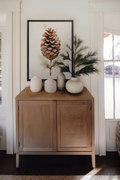 OLEKA CANVAS - Pine haven, Oeuvre sur toile étirée, encadré Noir