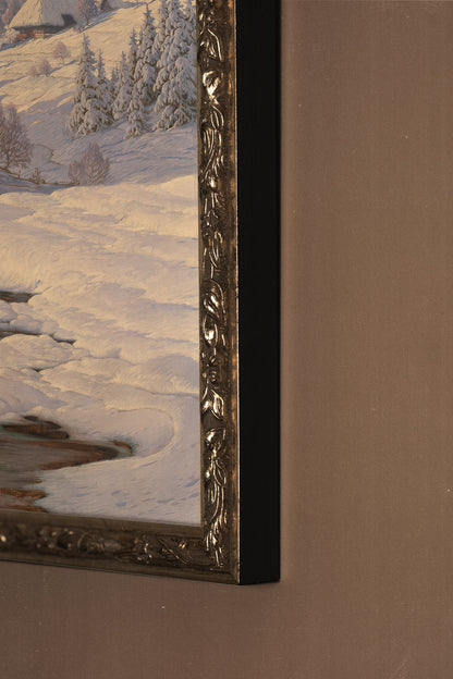 MORNING FROST, Oeuvre sur toile rigide, encadré Vintage Argent