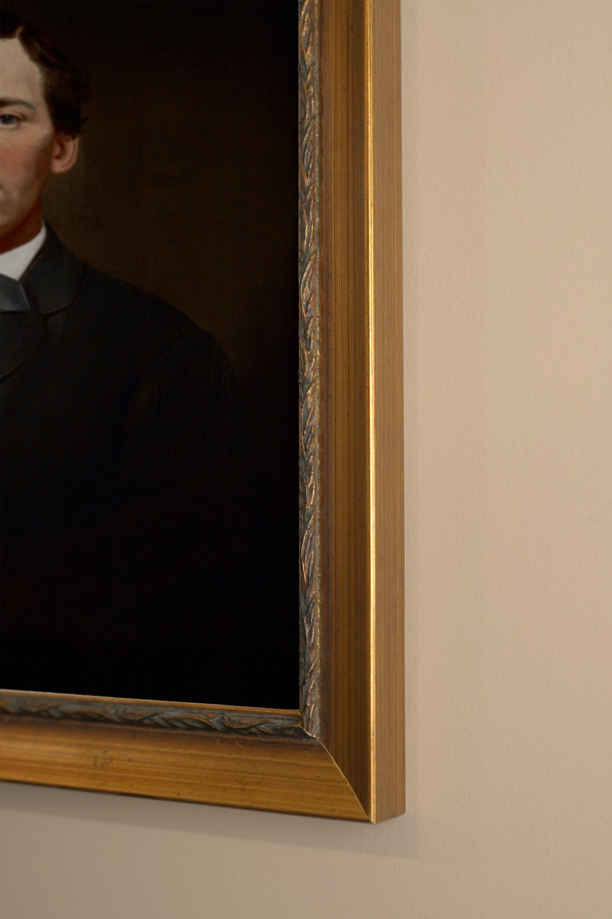 PORTRAIT DU PASSÉ, Oeuvre sur toile rigide, encadré Vintage Or