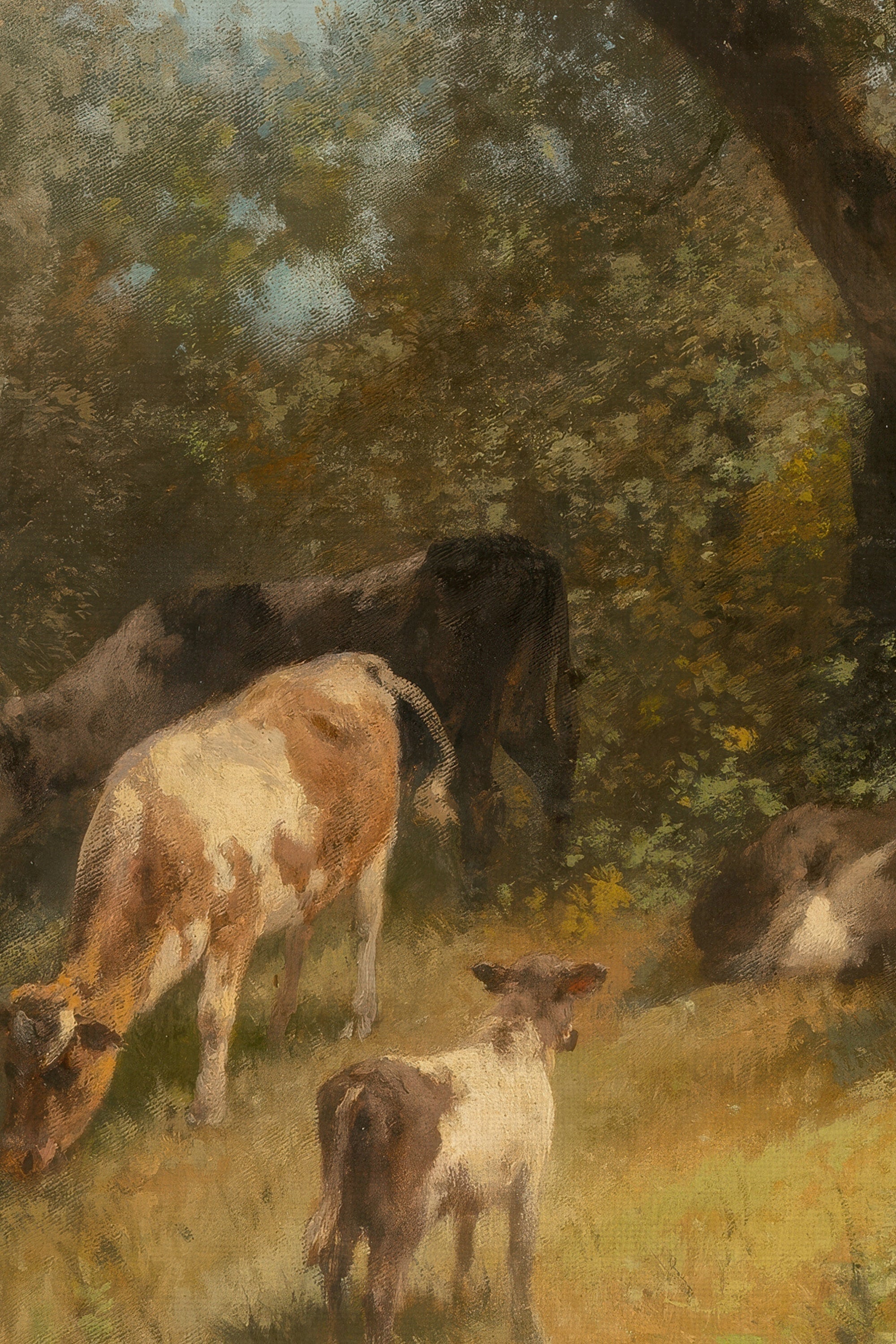 SOUFFLE DE PRAIRIE, Artwork on rigid canvas, framed in Vintage Gold