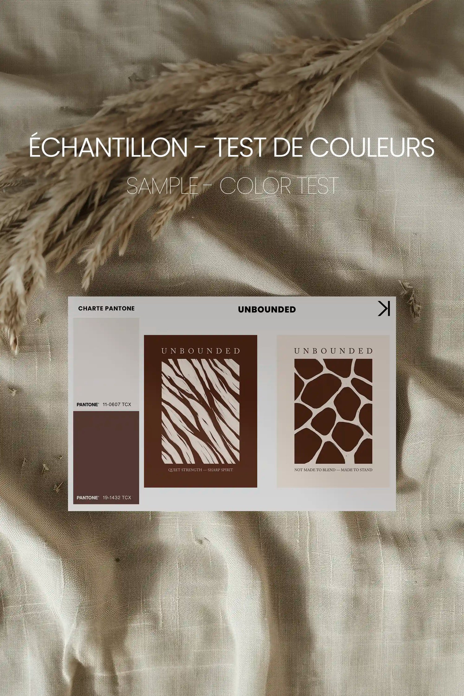 UNBOUNDED DUO, 2 Oeuvres sur toile étirée, encadré Brun Chêne