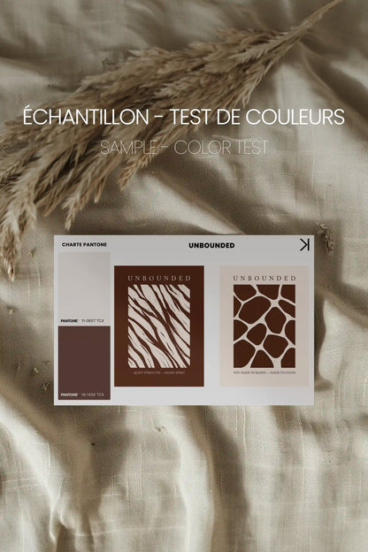 UNBOUNDED DUO, 2 Oeuvres sur toile étirée, encadré Brun Chêne