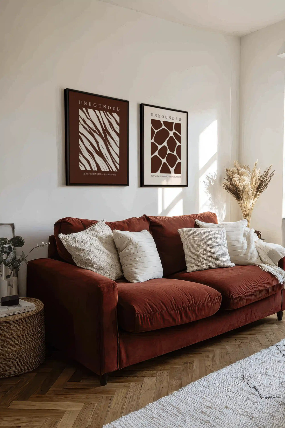 UNBOUNDED DUO, 2 Works on stretched canvas, framed Black