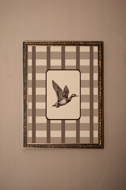 WINGS OF TIME, Artwork on stretched canvas, framed Vintage Bronze