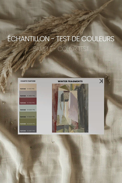 WINTER FRAGMENTS, Oeuvre sur toile étirée, encadré Naturel Clair