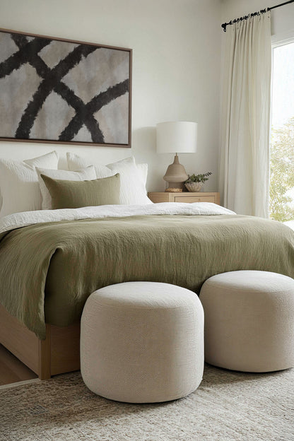 OLEKA CANVAS - BLACK THREADS, Oeuvre sur toile étirée, encadré Brun Chêne