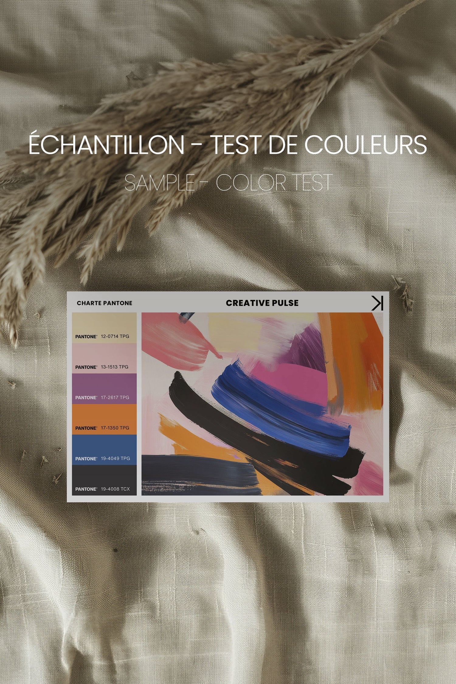 OLEKA CANVAS - CREATIVE PULSE, Oeuvre sur toile étirée, encadré Naturel Clair