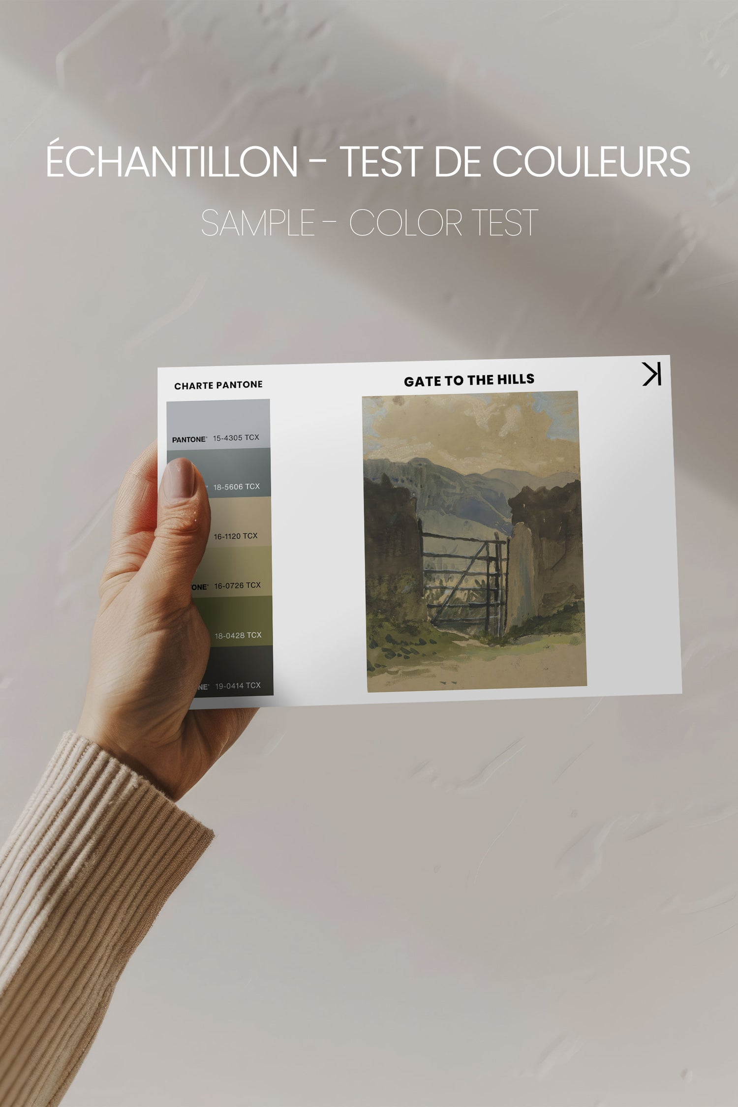 GATE TO THE HILLS, Oeuvre sur toile étirée, encadré Noir