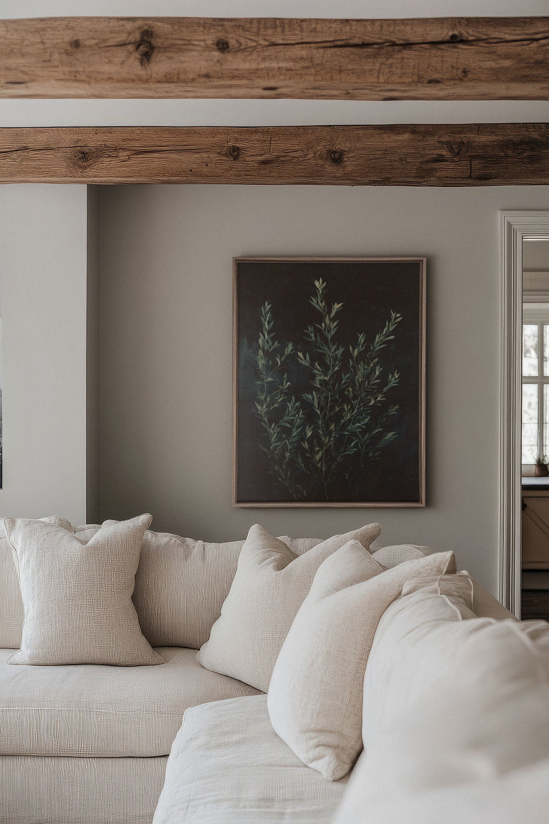 OLEKA CANVAS - SOUS-BOIS, Oeuvre sur toile étirée, encadré Brun Chêne