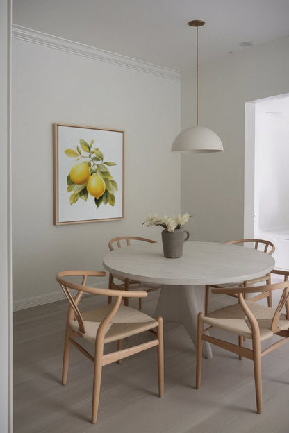 OLEKA CANVAS - BRANCH OF ZEST, Oeuvre sur toile étirée, encadré Naturel Clair