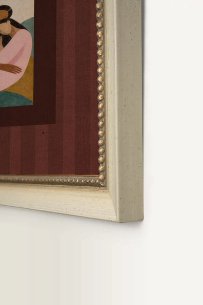 IN YOUR ARMS, Artwork on rigid canvas, signature frame by Atelier Dansereau