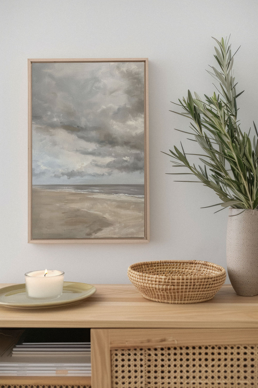 OLEKA CANVAS - SOFT SANDS, Oeuvre sur toile étirée, encadré Naturel Clair