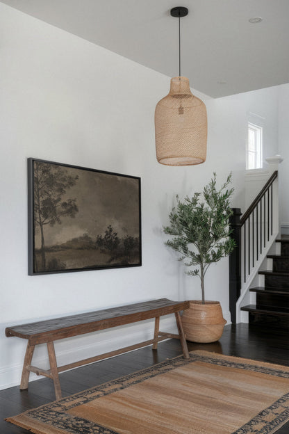 OLEKA CANVAS - HAZY WOODS, Oeuvre sur toile étirée, encadré Noir