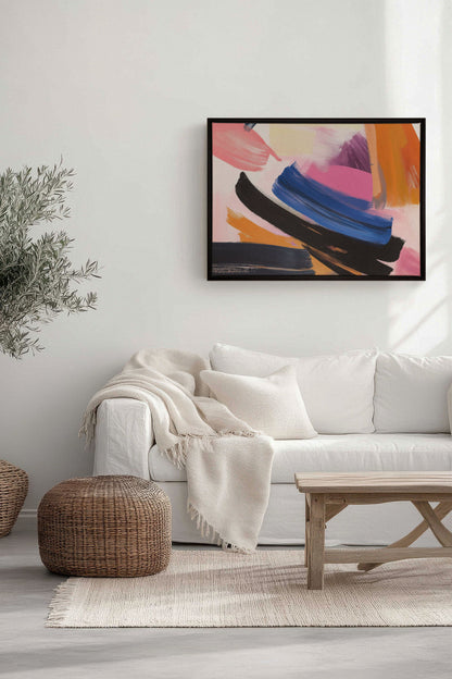 OLEKA CANVAS - CREATIVE PULSE, Oeuvre sur toile étirée, encadré Noir