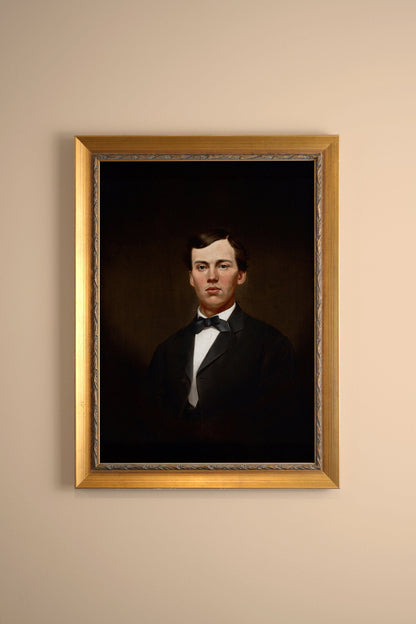 PORTRAIT DU PASSÉ, Oeuvre sur toile rigide, encadré Vintage Or