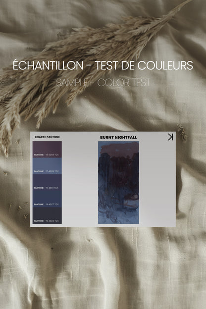 BURNT NIGHTFALL, Oeuvre sur toile étirée, encadré Naturel Clair