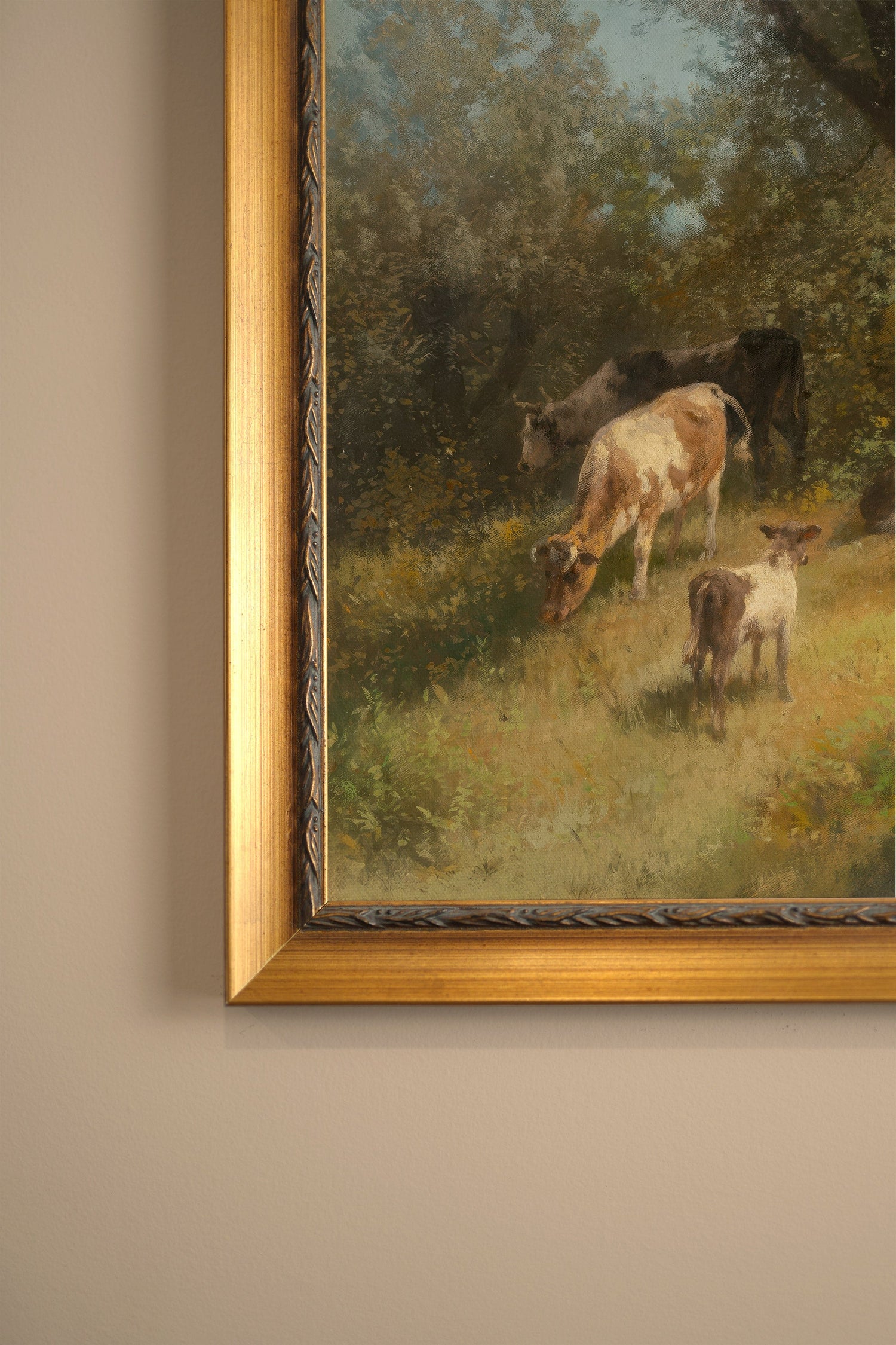 SOUFFLE DE PRAIRIE, Artwork on rigid canvas, framed in Vintage Gold
