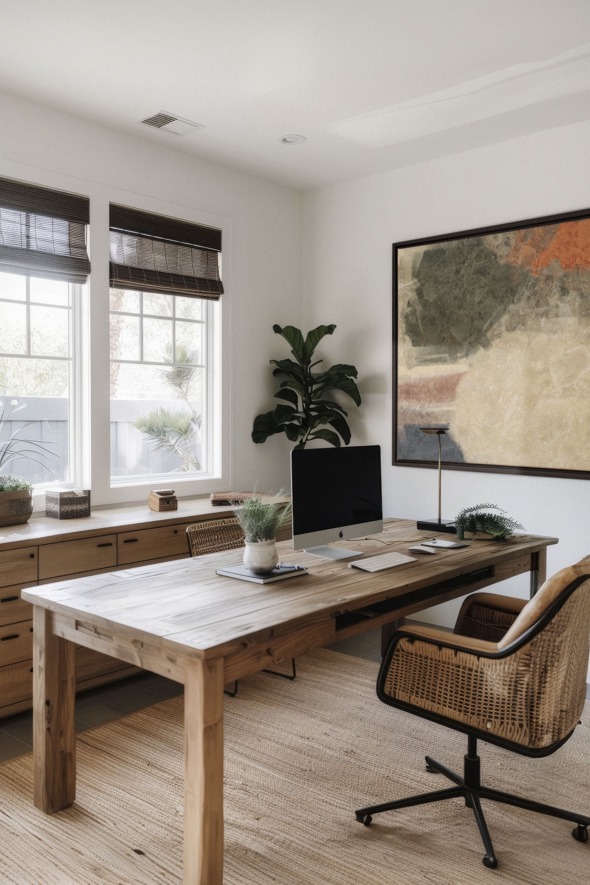 OLEKA CANVAS - ORGANIQUE, Oeuvre sur toile étirée, encadré Noir