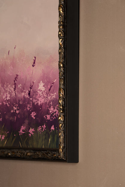 BRISE DE LAVANDE, Oeuvre sur toile rigide, encadré Vintage Bronze