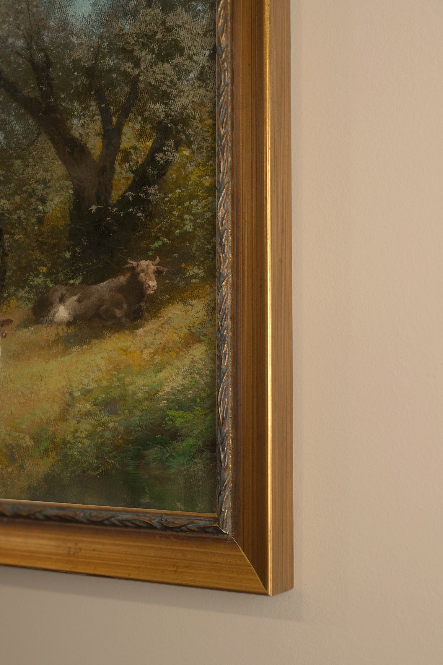 SOUFFLE DE PRAIRIE, Artwork on rigid canvas, framed in Vintage Gold