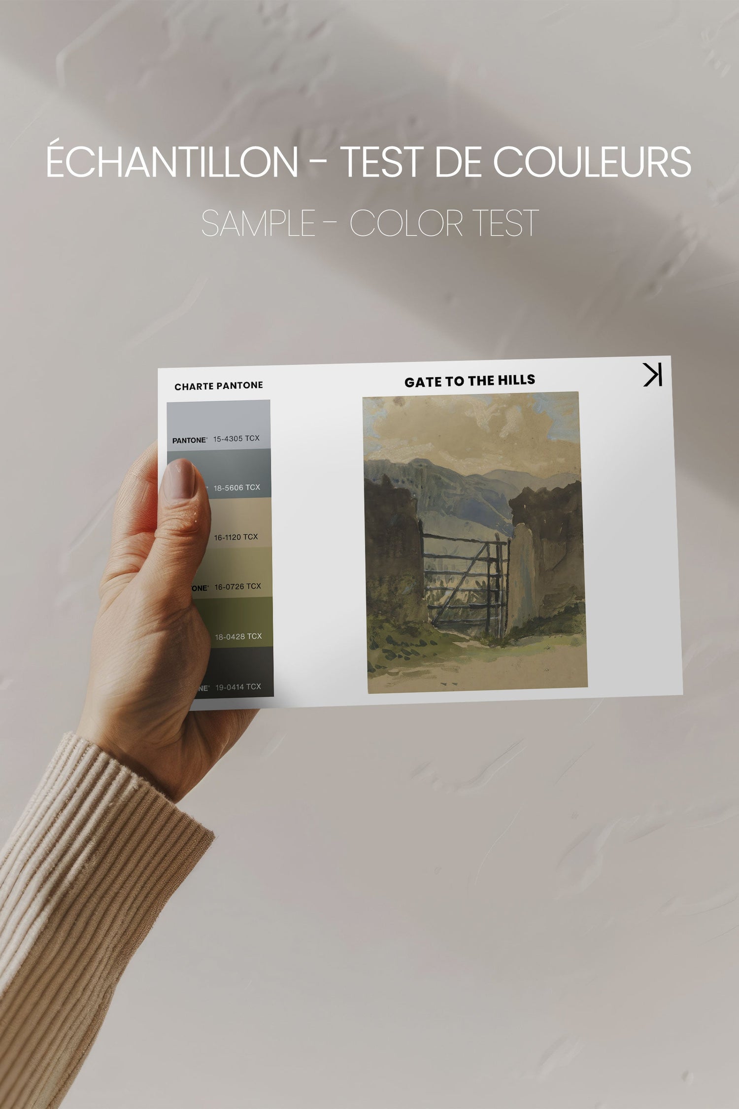 OLEKA CANVAS - GATE TO THE HILLS, Oeuvre sur toile étirée, encadré Naturel Clair