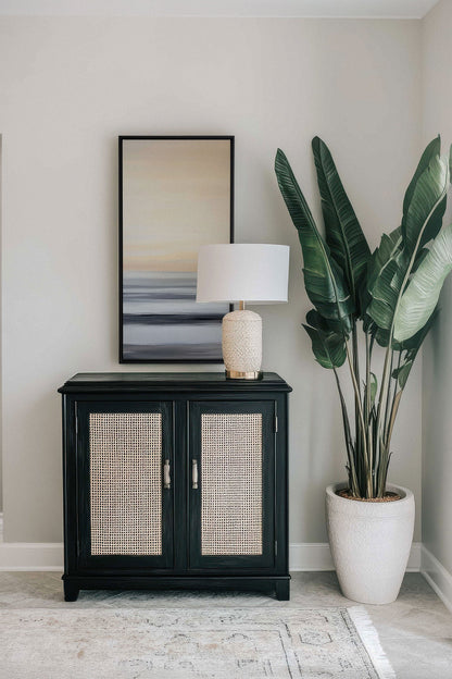 OLEKA CANVAS - MIST ECHOES, Oeuvre sur toile étirée, encadré Noir