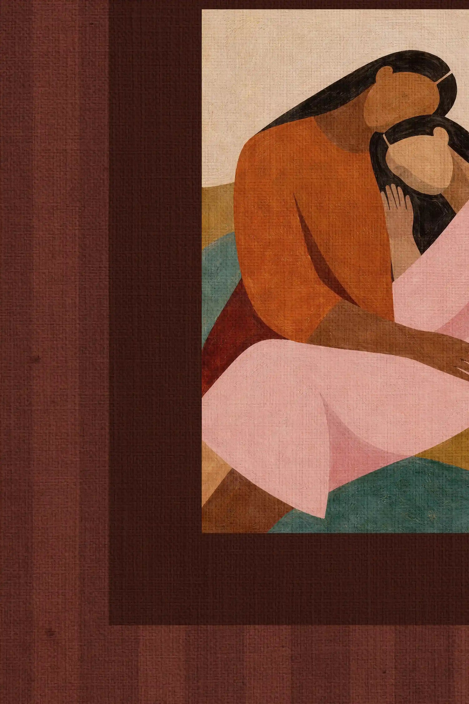 IN YOUR ARMS, Oeuvre sur toile rigide, encadré signature Atelier Dansereau