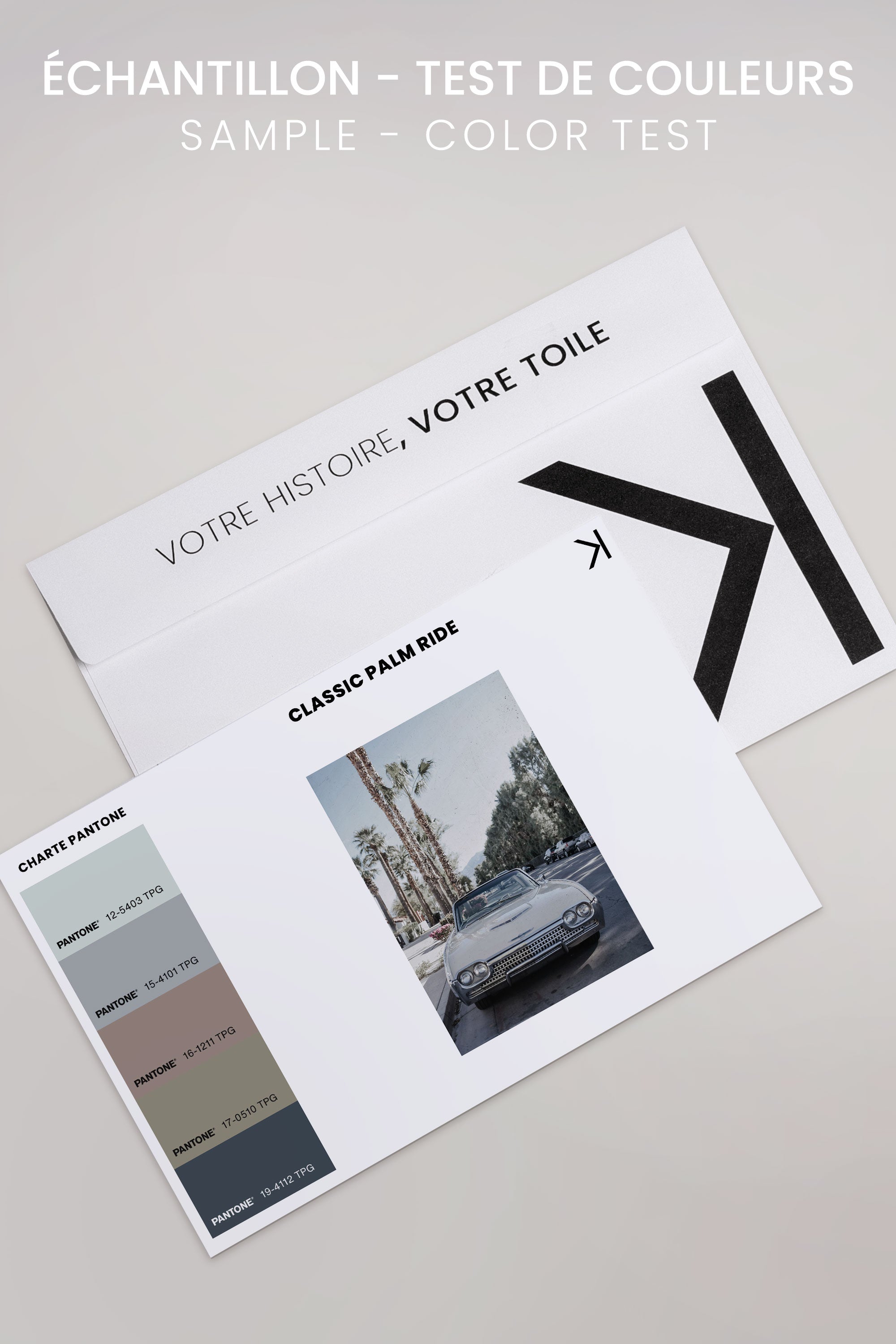 OLEKA CANVAS - CLASSIC PALM RIDE, Oeuvre sur toile étirée, encadré Noir