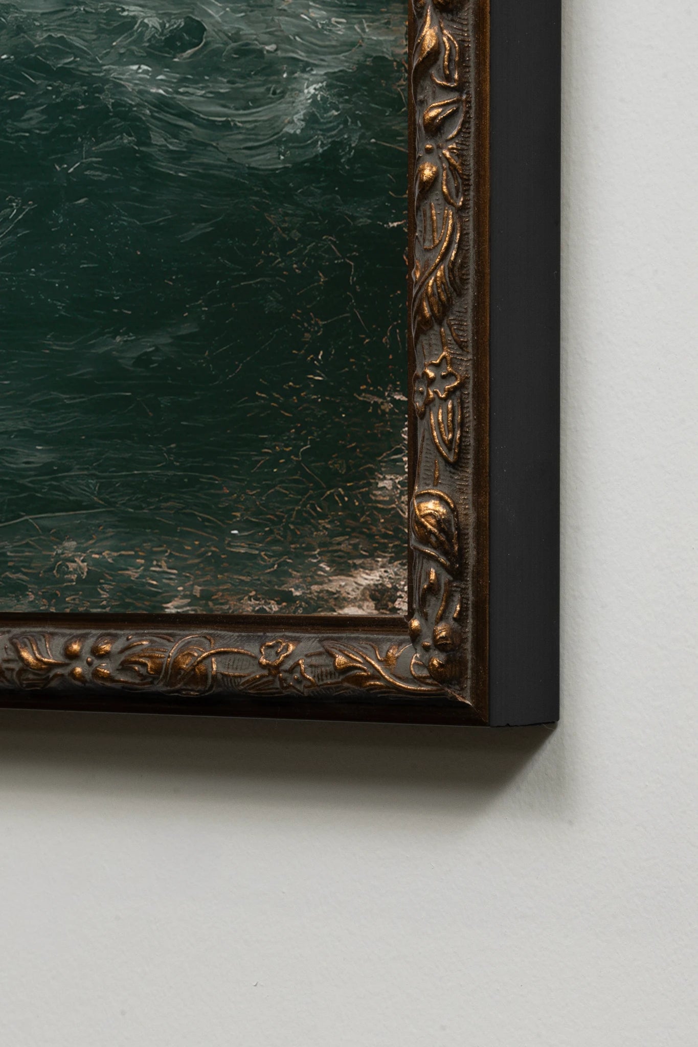 CAP DES FALAISES, Work on rigid canvas, framed in Vintage Bronze