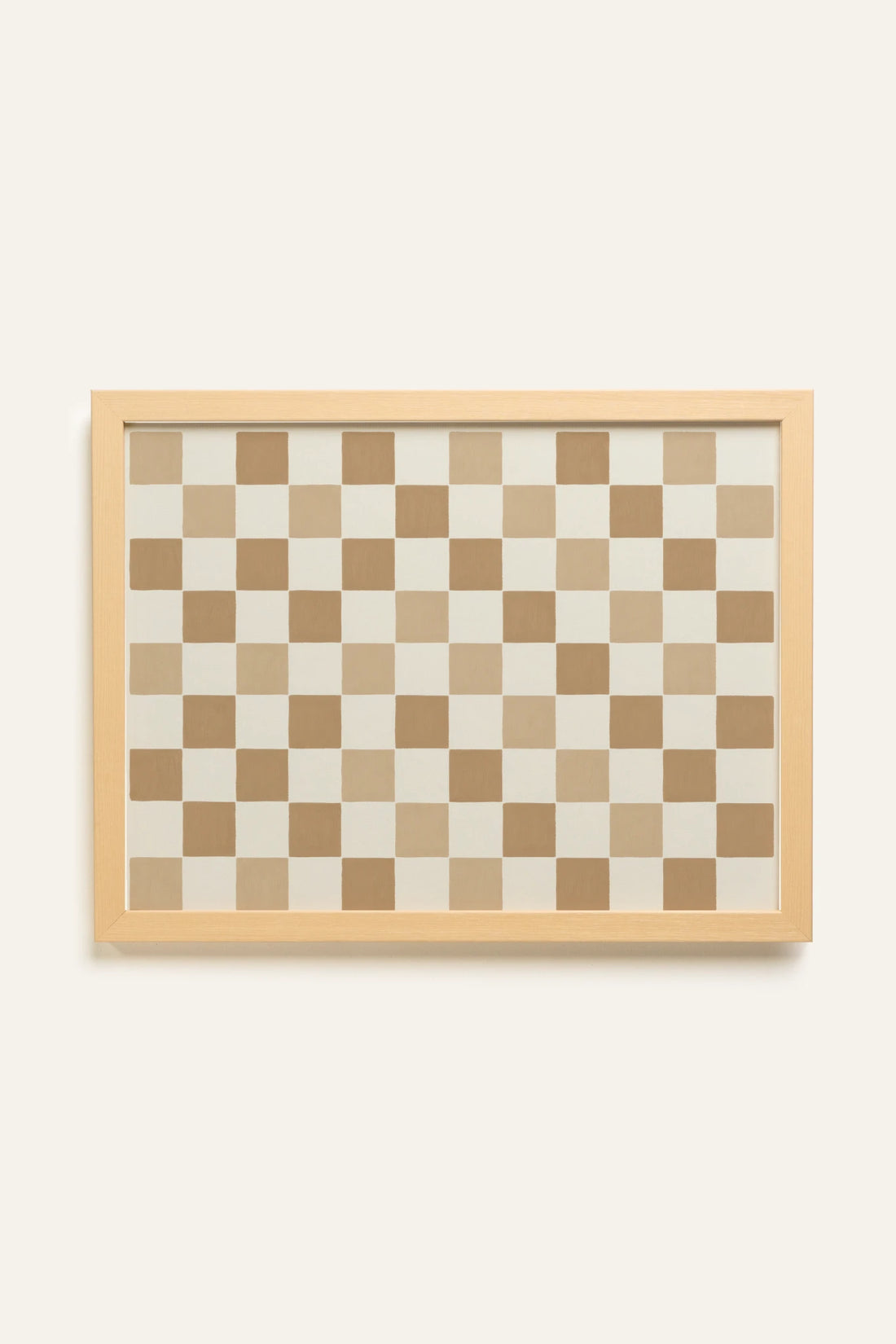 SANDY SQUARES, Oeuvre sur toile rigide, encadré Naturel Clair