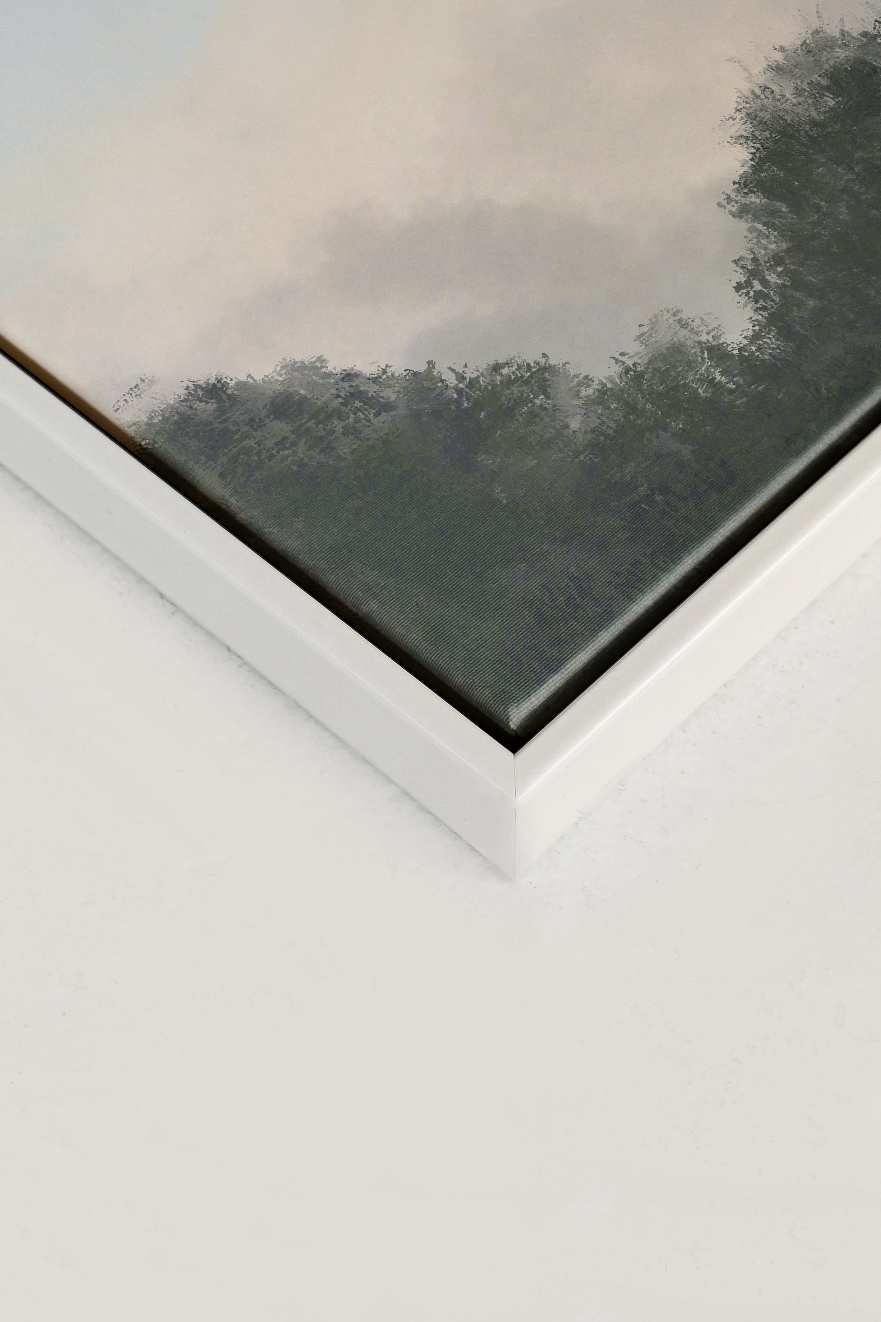 OLEKA CANVAS - DAWN, Oeuvre sur toile étirée, encadré Blanc