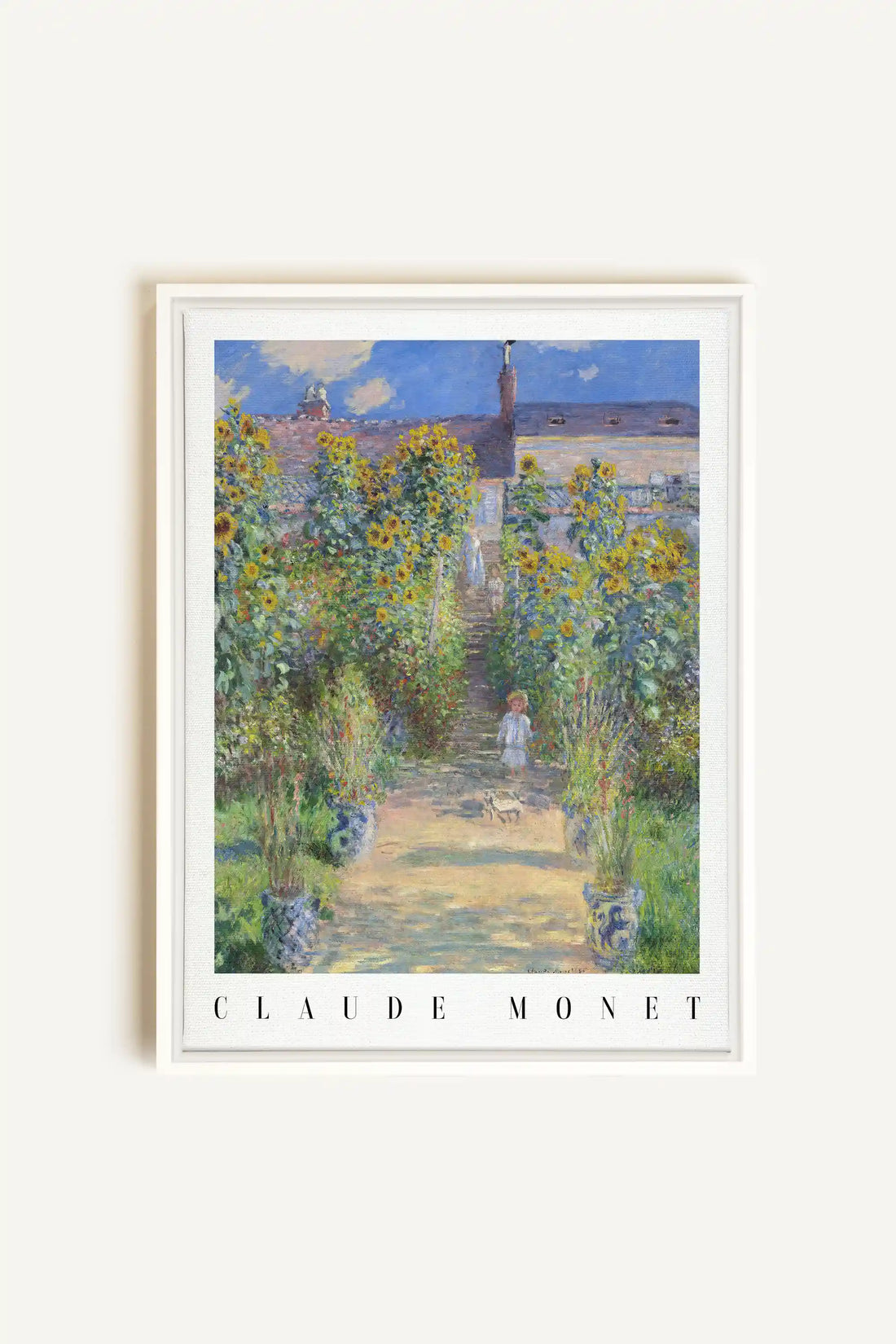 GARDEN LIGHT, Work on stretched canvas, framed White