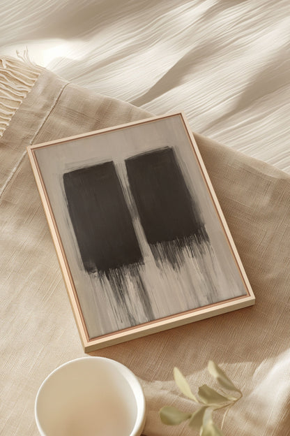 OLEKA CANVAS - FADING SHADOWS, Oeuvre sur toile étirée, encadré Naturel Clair